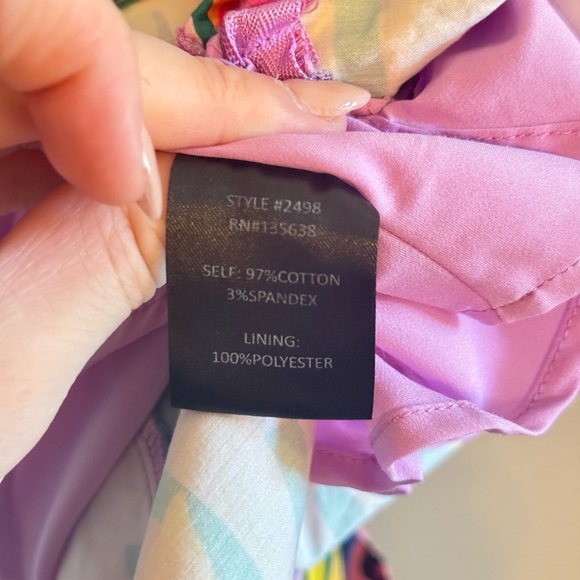 Slate & Willow • Bow Front‎ Avant Garde Floral Crop Top Sz Sm Tropical - Picture 13 of 13